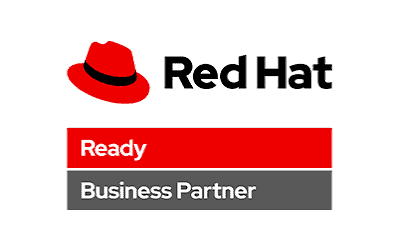 Red Hat Red Hat logo with Ready and Business Partner labels for AI-driven solutions.